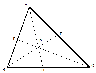 Find the missing side for the Ceva’s theorem, \\[\\dfrac{{AF}}{{FB ...