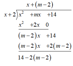 If X 2 Is A Factor Of X2 Mx 14 Then M A 7 B 2 C 9 D Class 10 Maths Cbse