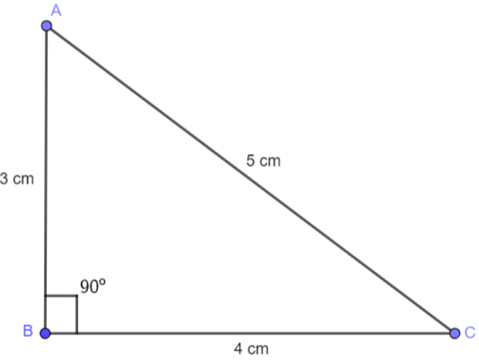 Construct a triangle ABC of side of length AB = 3 cm, BC = 4 cm and AC ...