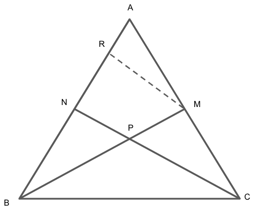 In the figure given below (not to scale), \\[AM:MC = 3:4\\], \\[BP:PM ...