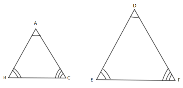 Triangle ABC and DEF are similar (1) if area \\[\\left( \\Delta ABC ...