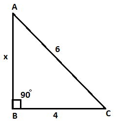 Triangle ABC is a right triangle with sides of length 4, 6 and x. If 4 ...