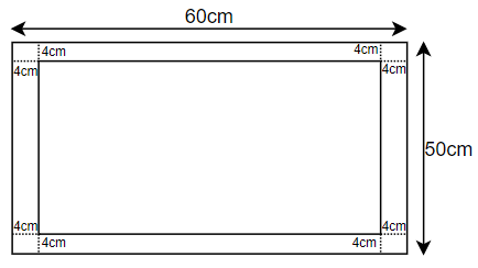 Aradhana was sticking pictures on a chart of length 60 cm and breadth ...