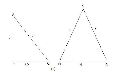 State which pairs of triangles in figure are similar? Write the ...