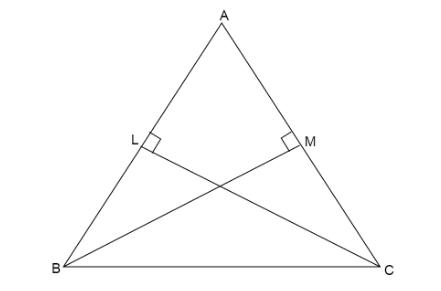 In \\[\\vartriangle ABC\\], if \\[BM = CL\\], then \\[\\vartriangle ABC ...