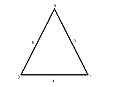 Find the area of an equilateral triangle of side “a” using heron’s formula.