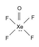 Total number of lone pair of electrons in ${\\text{XeO}}{{\\text{F ...