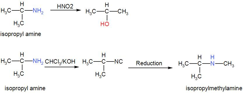 An organic compound ${{C}_{3}}{{H}_{9}}N$ (A) when treated with nitrous ...