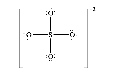 lewis structure of sulfate ion