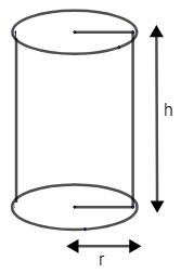 Show that the height of a cylinder open at the top of a given volume ...