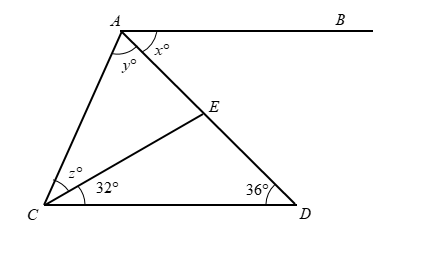 In the given figure, \\[AB{\\rm{| |}}CD\\] and \\[CA = CE\\]. Find the ...