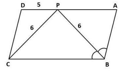 In a parallelogram $ ABCD, $ the bisector of angle $ ABC $ intersect ...