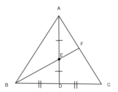 AD is a median of the triangle ABC and E is the midpoint of AD. BE ...