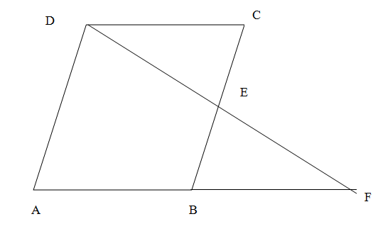 There are triangles $ \\Delta DEC $ and $ \\Delta BEF $ and a ...