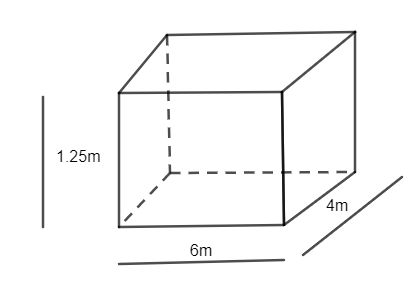 A cistern $6$ m long and $4$ m wide contains water up to a depth of $1 ...