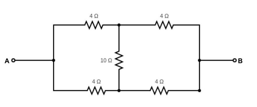 The equivalent resistance across A and B is\n \n \n \n \n A. $2\\Omega ...