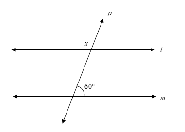 In the figure, line \\[l\\] is parallel to the line \\[m\\], and line ...