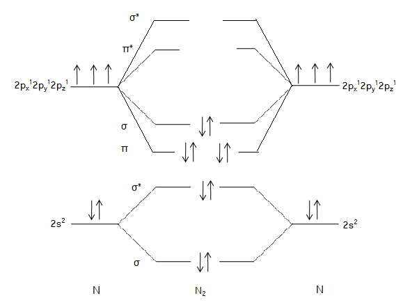 The relationship between the dissociation energy of \\[{N_2}\\] and ...