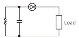 A capacitor is to be provided smoothing for a half wave rectifier. In ...