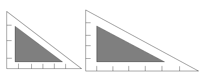 Find out the number of set squares in a geometry box.A. 0 B. 1 C. 2 D. 3