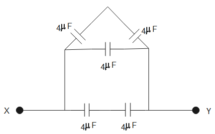 Find The Equivalent Capacitance Between X And Y Is Class 12 Physics Cbse