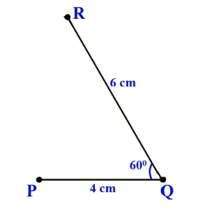 Construct a parallelogram PQRS in which \\[QR = 6\\]cm, \\[PQ = 4\\]cm ...