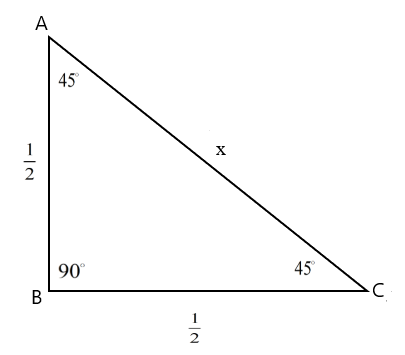 How do you find the remaining sides of a \\[{{45}^{\\circ }}-{{45 ...