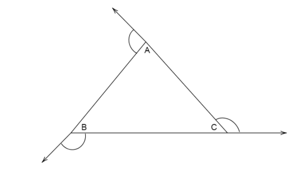 State true or false.An exterior angle of a triangle is greater than the ...