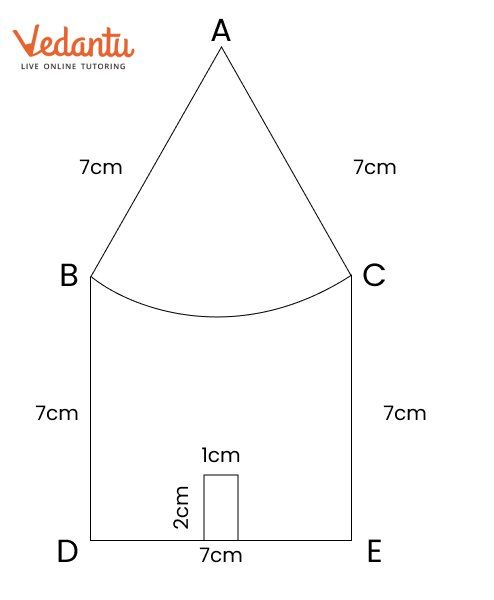 House with length 7 cm