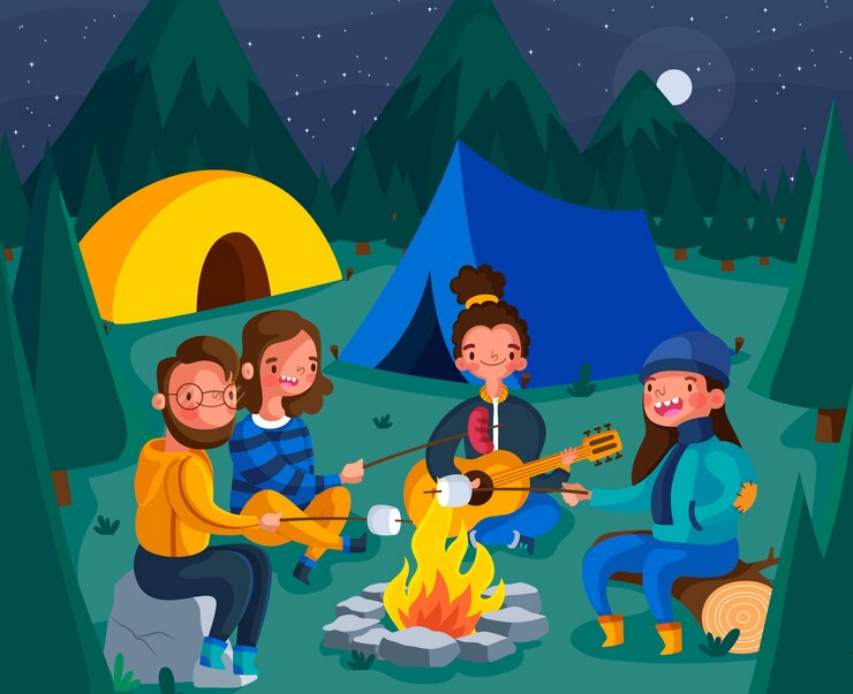 Fun Camping Activities in a Camp fire