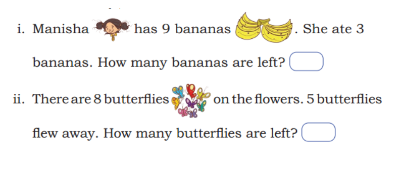 answer for subtraction by using the image