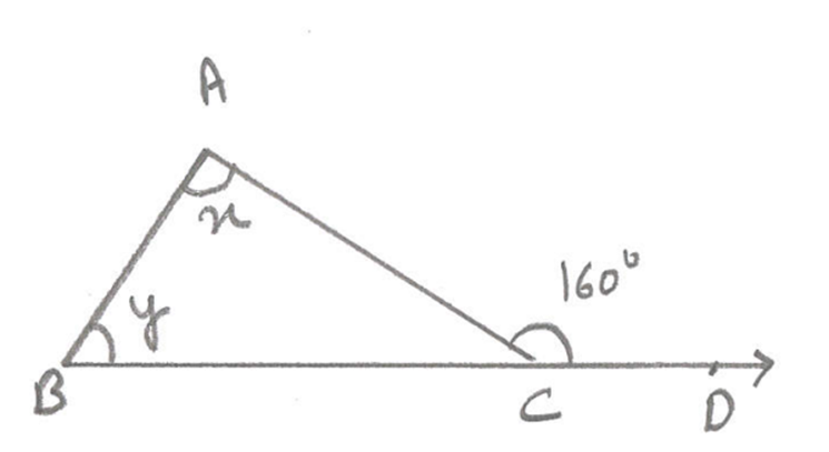 In the following figure, ∠x