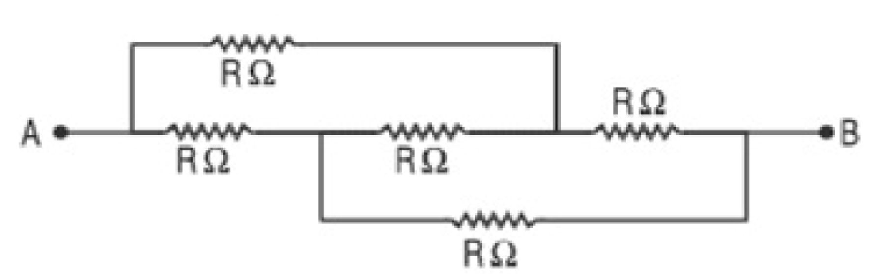 resistance between points A and B.