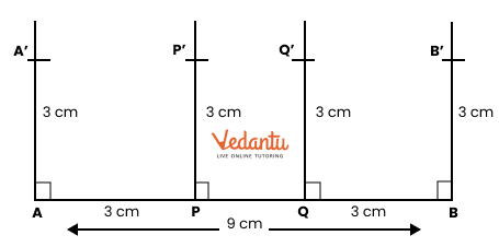 constructing rectangle divided into 3 identical squares