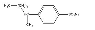 Structure of sodium 2-dodecylbenzenesulfonate