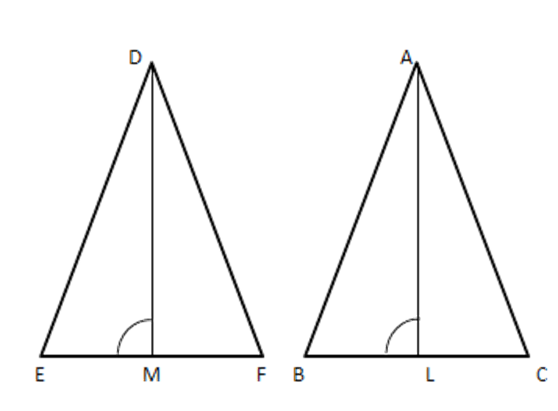 Two triangles ABC and DEF