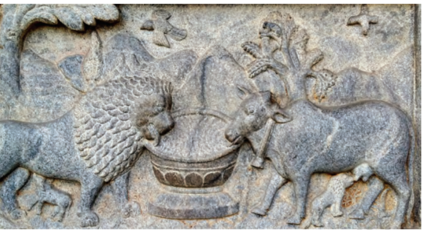 The panel from the Jain temple in New Delhi