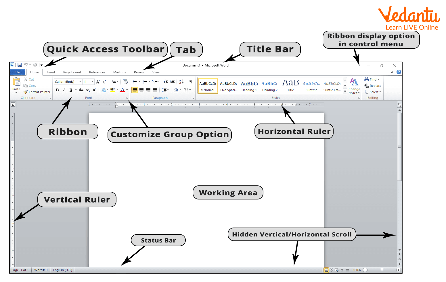 MS Word 2013 Learn Definition Features And Elements