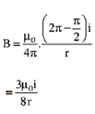 Concentric co-planar circular loops carry current in the same direction