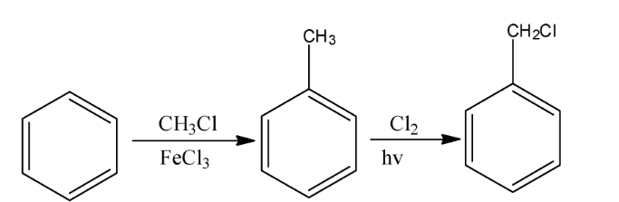 aryl halide with Sodium cyanide which further hydrolysed