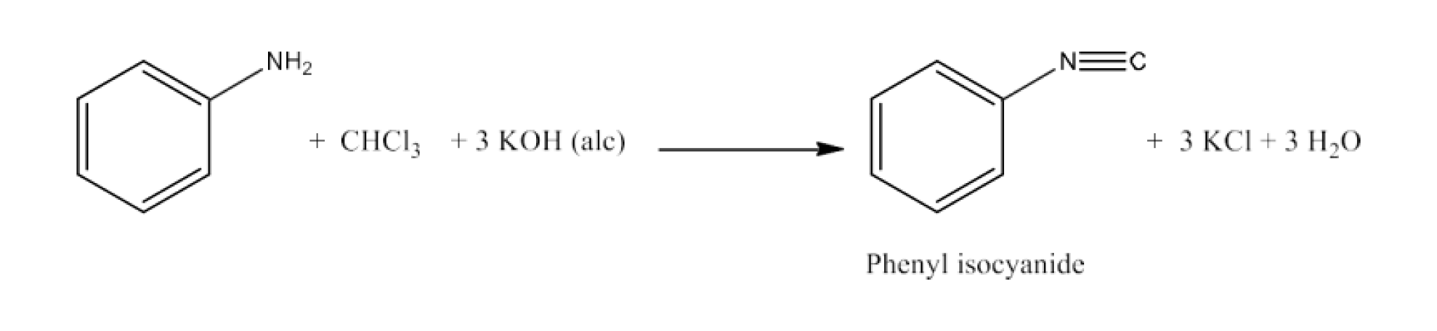 Aniline to phenylisocyanide