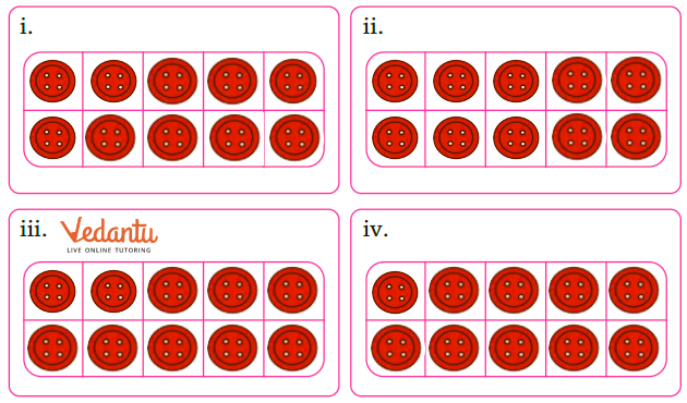 Draw buttons to make a ten-frame of buttons solutions