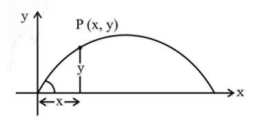 The path of the projectile is a parabola