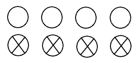 Fraction of circles having X
