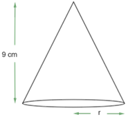 the formula for the volume of the cone