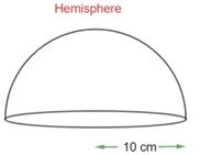 the radius of hemisphere