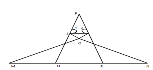 $ \Rightarrow \angle Q=\angle R(\text{ in }\Delta PQR) $