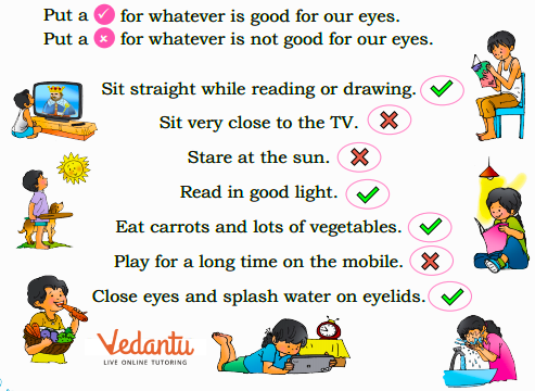 Identifying what good and bad for eyes