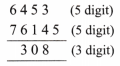 difference = 308 (3 digit)