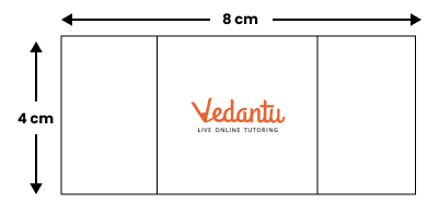 Construct a rectangle of sides 8 cm and 4 cm